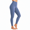 Legging femme M bleu ardoise en tissu extensible taille haute pour yoga