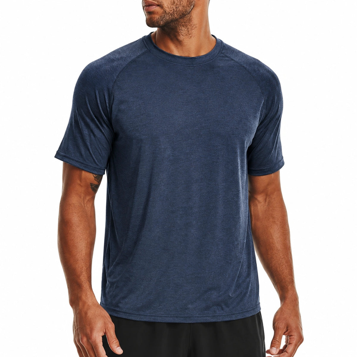 T-shirt homme L bleu marine à manches courtes coupe sportive